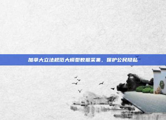 加拿大立法规范大模型数据采集,保护公民隐私
