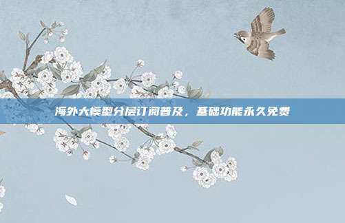 海外大模型分层订阅普及，基础功能永久免费