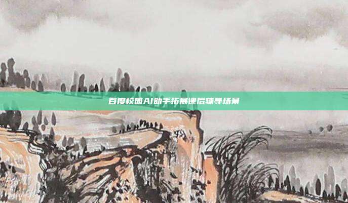 百度校园AI助手拓展课后辅导场景