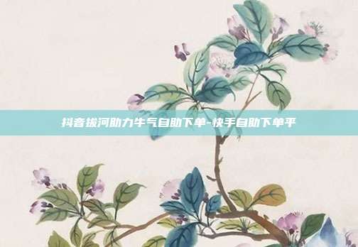 抖音拔河助力牛气自助下单-快手自助下单平