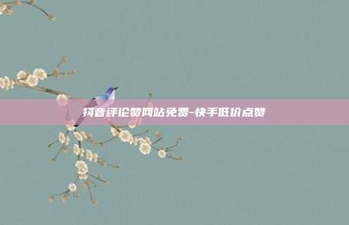 抖音评论赞网站免费-快手低价点赞