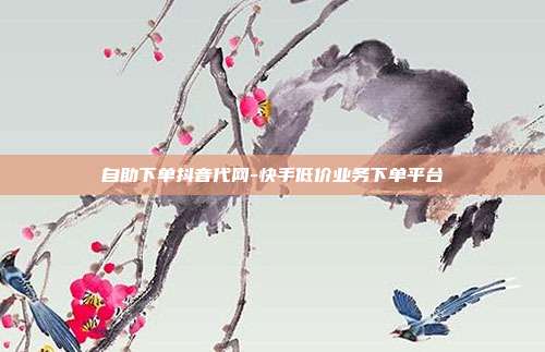 自助下单抖音代网-快手低价业务下单平台