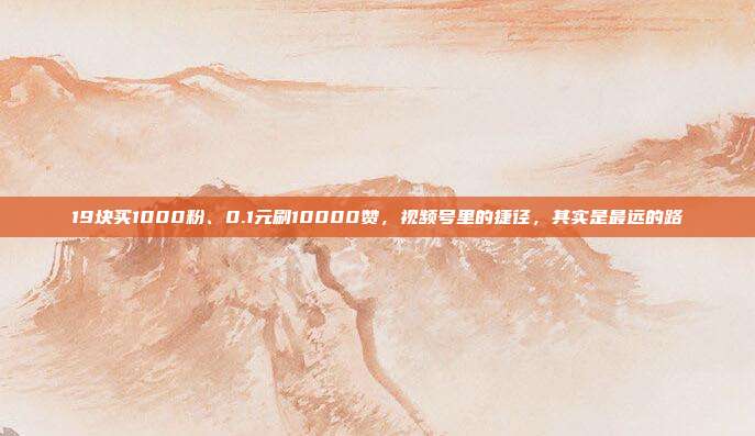 19块买1000粉、0.1元刷10000赞，视频号里的捷径，其实是最远的路