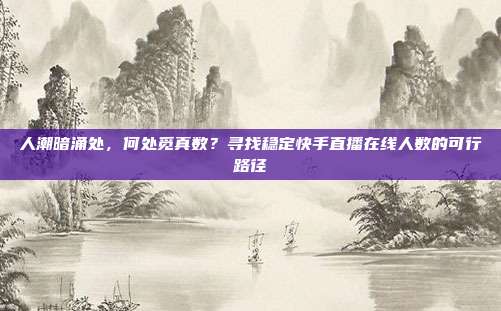 人潮暗涌处，何处觅真数？寻找稳定快手直播在线人数的可行路径