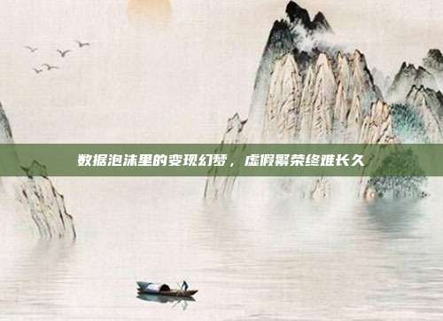 数据泡沫里的变现幻梦,虚假繁荣终难长久