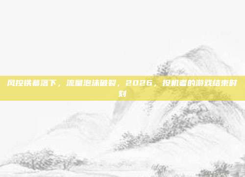 风控铁幕落下,流量泡沫破裂,2026,投机者的游戏结束时刻