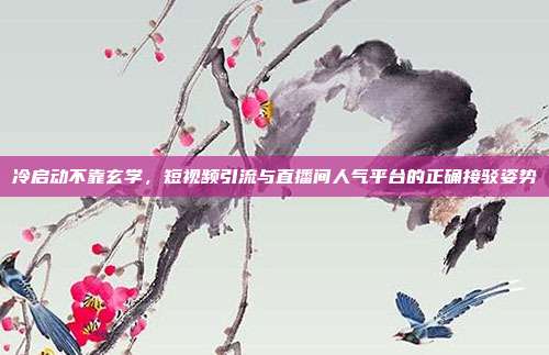 冷启动不靠玄学,短视频引流与直播间人气平台的正确接驳姿势