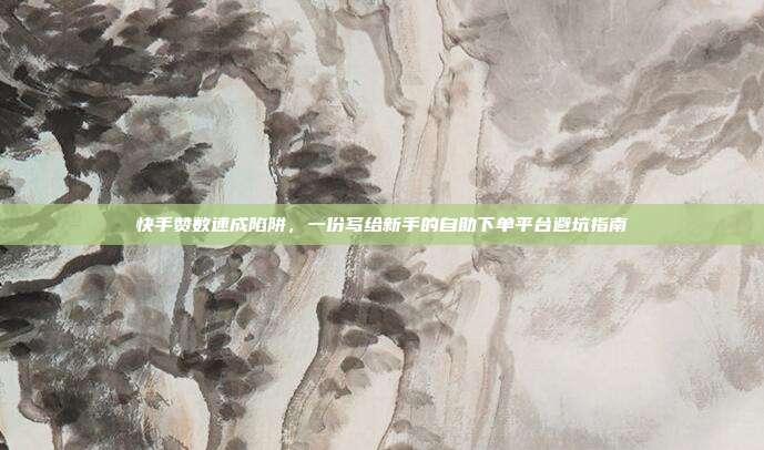 快手赞数速成陷阱，一份写给新手的自助下单平台避坑指南