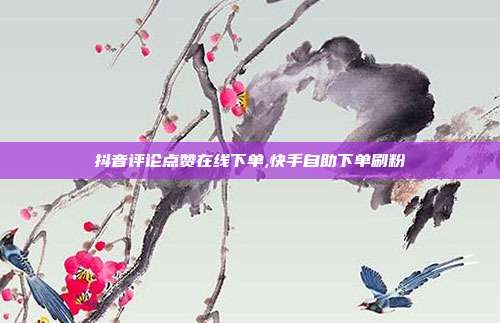 抖音评论点赞在线下单,快手自助下单刷粉