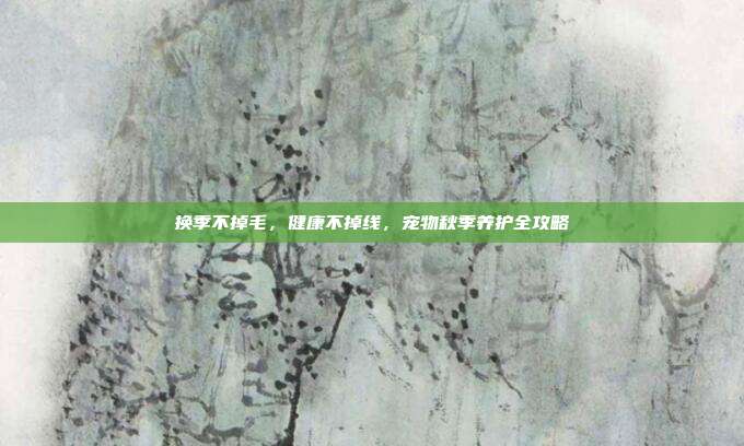 换季不掉毛，健康不掉线，宠物秋季养护全攻略
