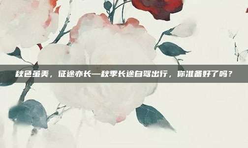 秋色虽美，征途亦长—秋季长途自驾出行，你准备好了吗？