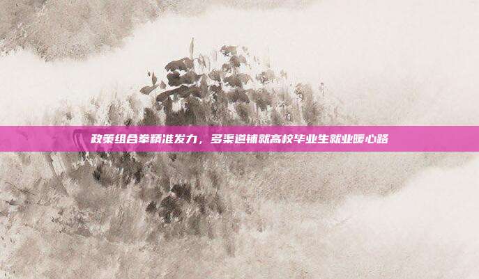 政策组合拳精准发力，多渠道铺就高校毕业生就业暖心路