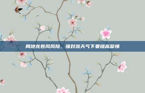 局地龙卷风风险，强对流天气下要提高警惕