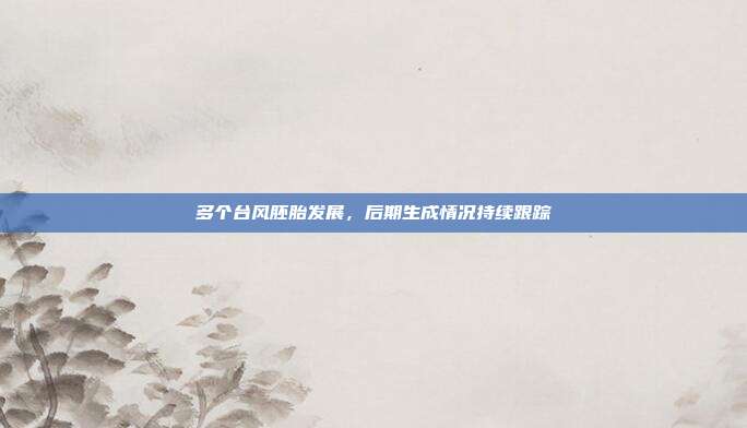 多个台风胚胎发展，后期生成情况持续跟踪