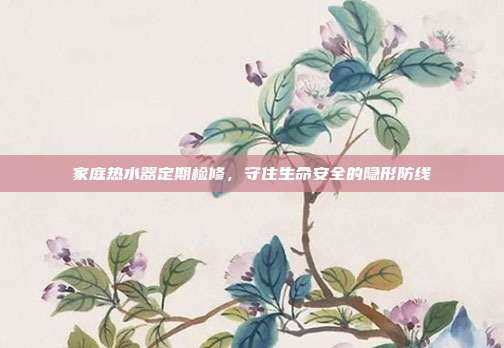 家庭热水器定期检修，守住生命安全的隐形防线