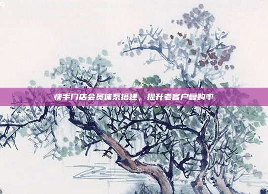 快手门店会员体系搭建，提升老客户复购率