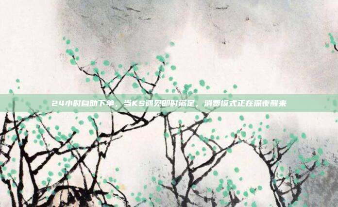 24小时自助下单，当KS遇见即时满足，消费模式正在深夜醒来