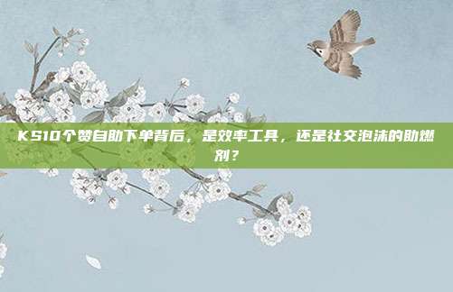 KS10个赞自助下单背后，是效率工具，还是社交泡沫的助燃剂？