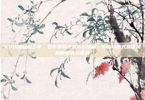 KS分站自助下单，效率革命还是风险暗藏？揭秘自助式营销背后的机遇与挑战