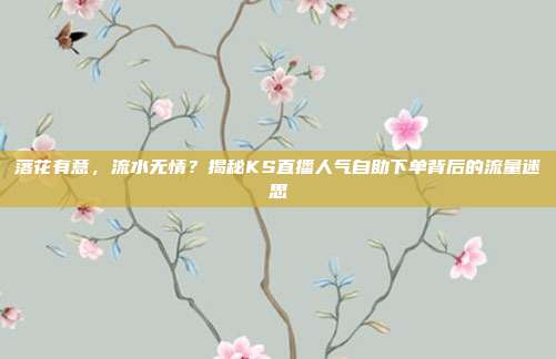 落花有意，流水无情？揭秘KS直播人气自助下单背后的流量迷思