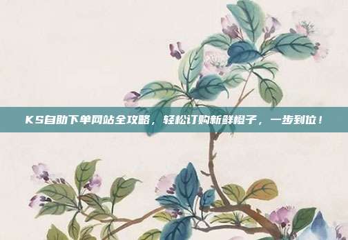 KS自助下单网站全攻略，轻松订购新鲜橙子，一步到位！