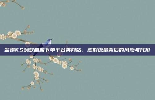 警惕KS蚂蚁自助下单平台类网站，虚假流量背后的风险与代价