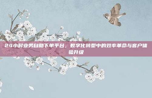 24小时业务自助下单平台，数字化转型中的效率革命与客户体验升级