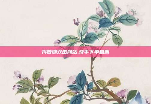 抖音刷双击网站,快手下单自助