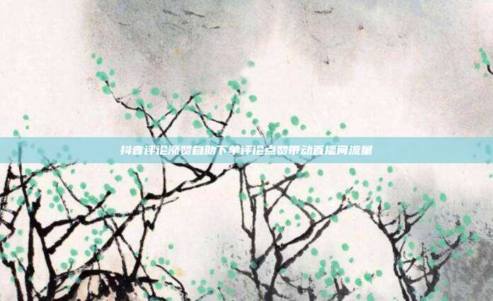 抖音评论涨赞自助下单评论点赞带动直播间流量
