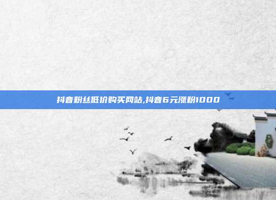 抖音粉丝低价购买网站,抖音6元涨粉1000