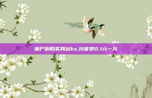 僵尸粉购买网站ks,抖音赞0.1元一万