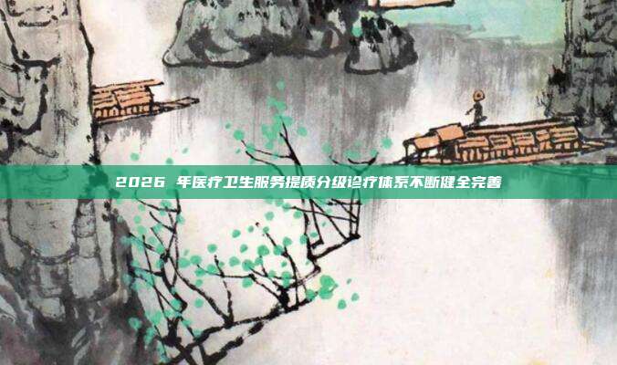 2026 年医疗卫生服务提质分级诊疗体系不断健全完善
