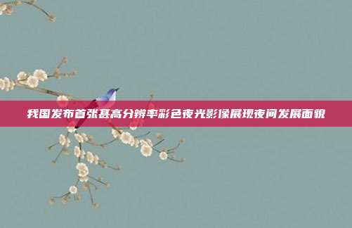 我国发布首张甚高分辨率彩色夜光影像展现夜间发展面貌