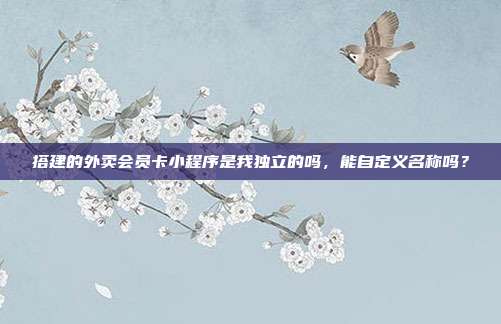 搭建的外卖会员卡小程序是我独立的吗，能自定义名称吗？