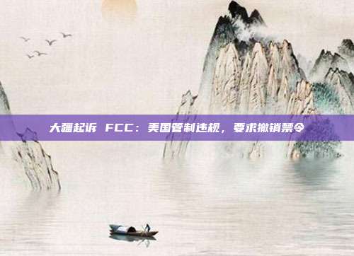 大疆起诉 FCC：美国管制违规，要求撤销禁令