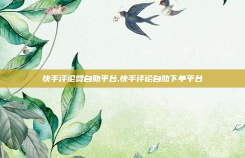 快手评论赞自助平台,快手评论自助下单平台