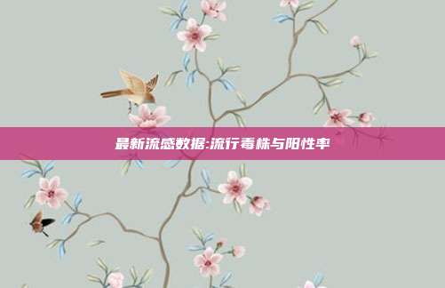 最新流感数据:流行毒株与阳性率